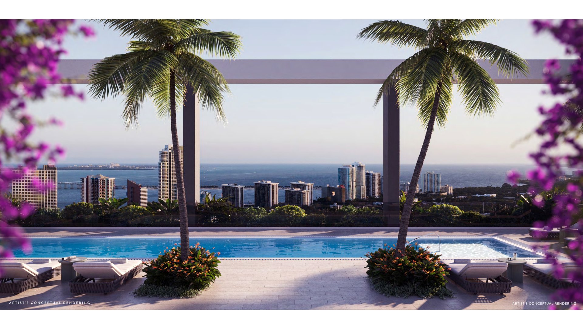 Rooftop pool do Domus Brickell Center com vista para Brickell